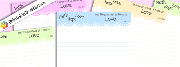 Christian Bible Scriptures Stationery — Printable Treats.com