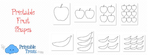 Printable Fruit Shapes — Printable Treats.com