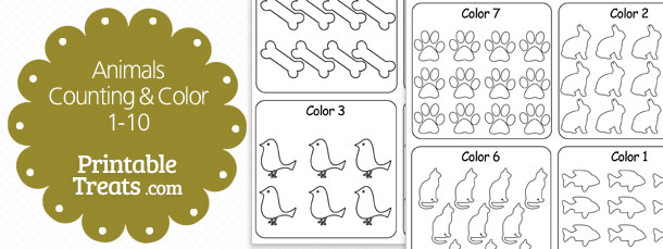 Animal Counting Worksheets 1-10 — Printable Treats.com