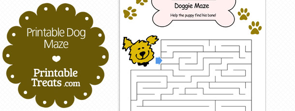 Printable Dog Maze — Printable Treats.com