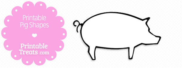 Printable Pig Shapes — Printable Treats.com