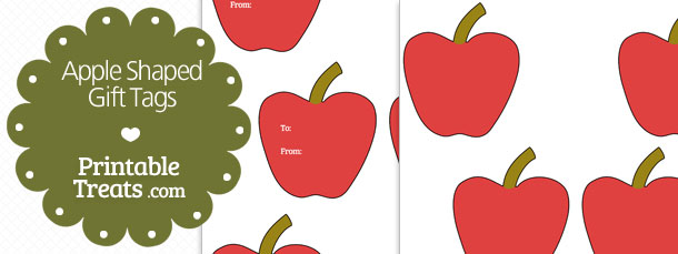 Printable Apple Shaped Gift Tags Printable Treats