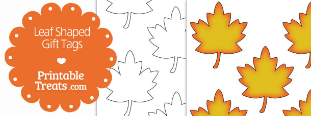 Leaf Shaped Gift Tags — Printable Treats.com