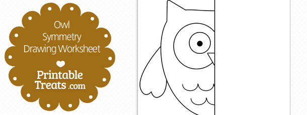 Owl Symmetry Drawing Worksheet — Printable Treats.com