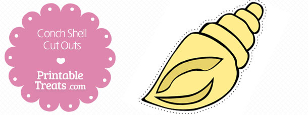 Printable Conch Shell Cut Outs — Printable Treats.com