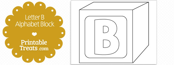 Printable Letter B Alphabet Block Template — Printable Treats.com