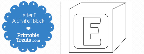 Printable Letter E Alphabet Block Template — Printable Treats.com