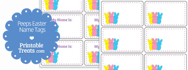 Peeps Easter Name Tags