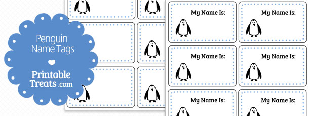 Free Printable Penguin Name Tags