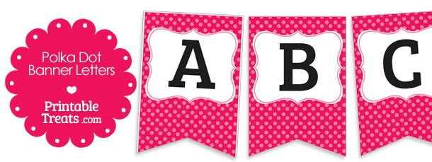 Pink And Black Printable Letters