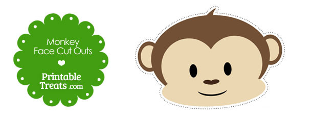 Printable Monkey Face Cut Outs