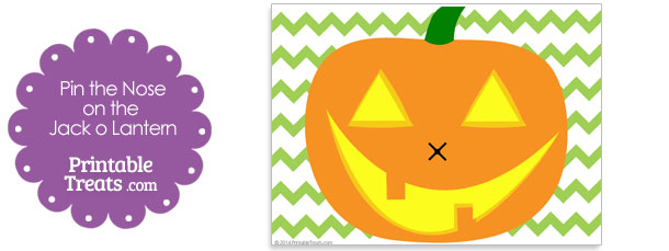 Printable Pin the Nose on the Jack o Lantern — Printable Treats.com