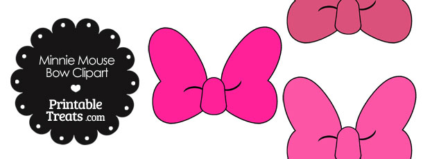Minnie Mouse Bow Clipart in Shades of Pink — Printable Treats.com