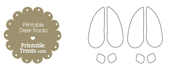 Printable Deer Track Outline