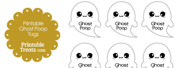 Printable Ghost Poop Tags — Printable Treats.com