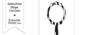 Printable Hand Mirror Shape Template