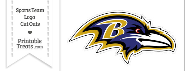 Large Baltimore Ravens Logo Cut Out — Printable Treats.com