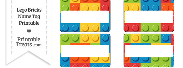Lego Bricks Name Tags — Printable Treats.com