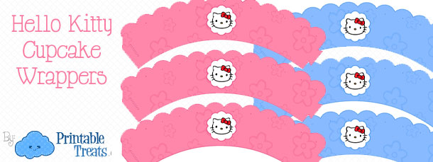 Hello Kitty Cupcake Wrappers — Printable Treats.com