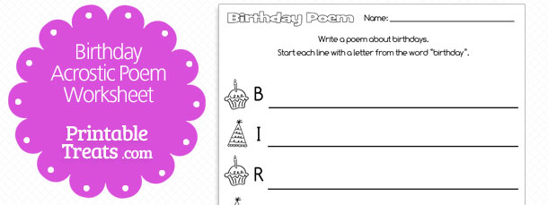 Acrostic Poems For Birthday