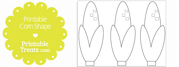 Printable Corn Shape Template - Free Printable Corn Shape Template