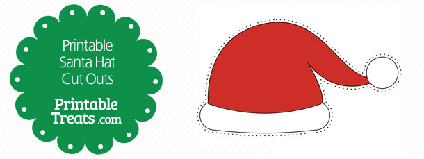 Printable Santa Hat Cut Outs — Printable Treats.com