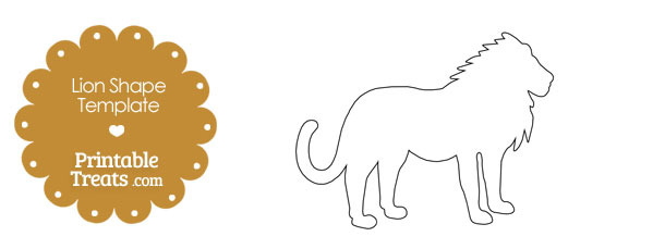 Printable Lion Shape Template