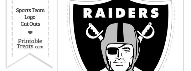 Large Oakland Raiders Logo Cut Out — Printable Treats.com